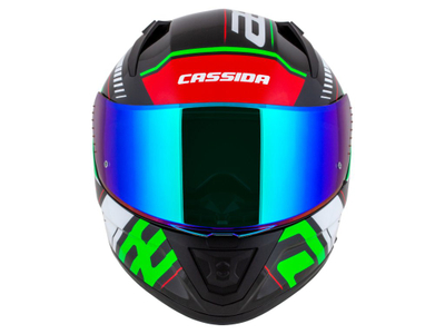 Helmeta moto Cassida Aero Drome, full face, polikarbonat, gri e zezë