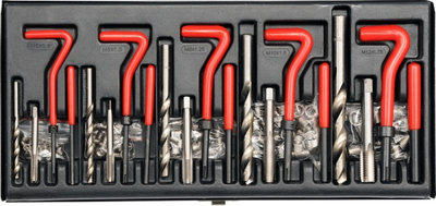 Set riparimi fileto Yato YT-1763, M5–M12, 131 copë, në kuti plastike