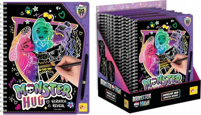 Fletore vizatimi Lisciani Monster High Monster Hug 12709, 44 faqe, efekt ari dhe ylber, shumëngjyrëshe
