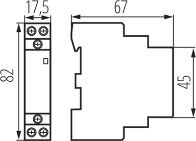 Kontaktor modular Ideal KMC-20-11, 20A, 230V AC, i bardhë