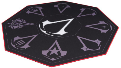 Тапет за гејминг SUPERDRIVE Assassin's Creed, подна подлога за столица со тркала, 100cm, црна