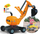 Eskavator lodër me kalërim Rolly Toys CAT, rrotullim 360°, deri 50 kg, i verdhë