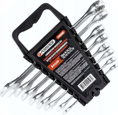 Set çelësash kombinues Forsage 5086MP, 8 copë, 8–19 mm, ngjyrë argjendtë