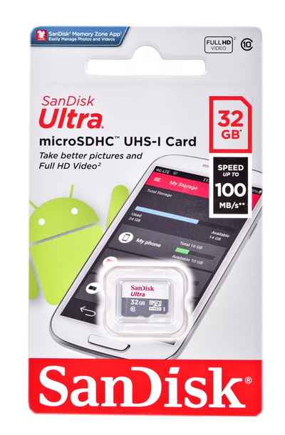 Kartë e memories SanDisk Ultra, MicroSDHC, 32 GB, Class 10