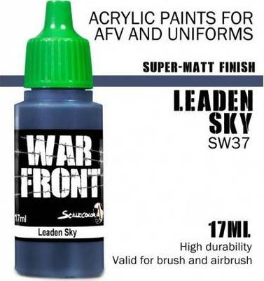 Bojë akrilike Scale75 WarFront Leaden Sky, 17ml, super mat, gri e errët