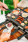 Grill elektrik Adler AD 6616 Raclette 4 në 1, 1400W, për 8 persona, i zi