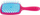 Furçë flokësh Janeke Superbrush Large, e sheshtë, fuchsia me jeshile