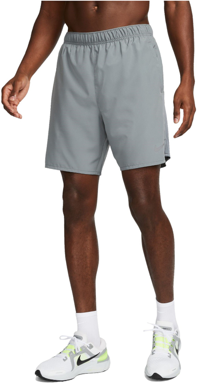 Кратки панталони за трчање Nike Dri FIT Challenger 2 in 1, машки, сиви
