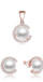 Set Pendant dhe vathë për femra Beneto AGSET285P-ROSE, të artë rozë