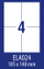 Etiketa universale Europe 100 ELA024, 105 x 148.5 mm, letër e bardhë, 400 copë