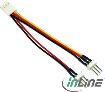 Kabllo ndarës për ventilator InLine 33433L, 3-pin në 2x 3-pin, 0.1m, shumëngjyrësh