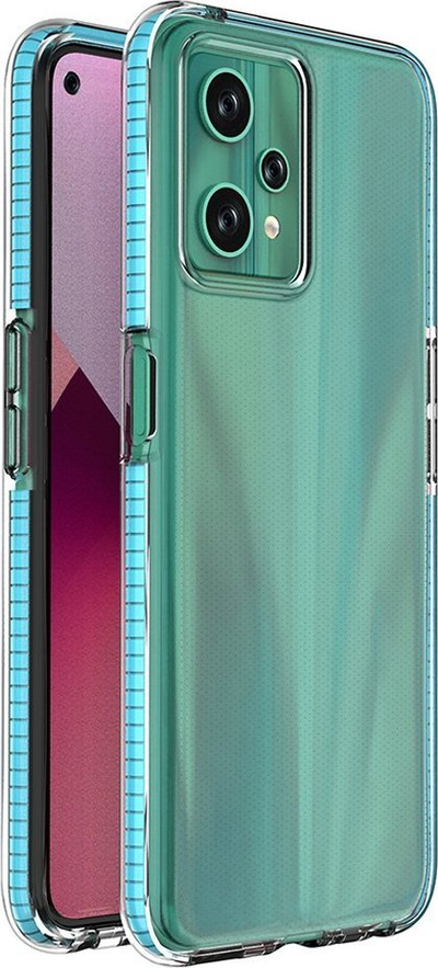 Mbrojtëse telefoni Hurtel Spring Case Realme 9 Pro, silikoni, me kornizë, blu e hapur