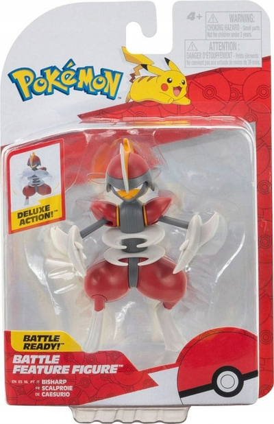 Figurë aksioni Pokémon Bisharp PKW3421, 11.5 cm, me nyje që lëvizin