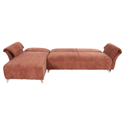 Divan këndor krevat Mailo HM6071.04, 300x150x80 cm, stof, portokalli