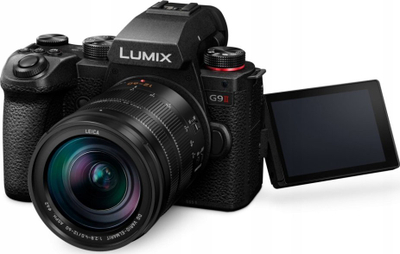 Aparat fotografik Panasonic Lumix G9 II DC G9M2LE, me lentën Leica 12‑60mm F2.8‑4, 25.2MP, i zi