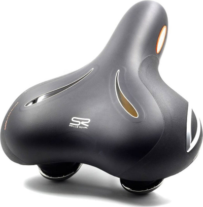 Shalë biçiklete Selle Royal Lookin Extra Large, me xhel komod, me amortizator elastomer, e zezë