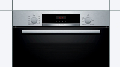 Furrë e integrume Bosch HBA573BS1, 71L, pirolizë, inox me xham të zi