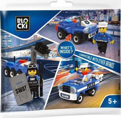 Set gurësh ndërtimi Blocki Bricks MyPolice, polici, 5+ vjeç, shumëngjyrësh