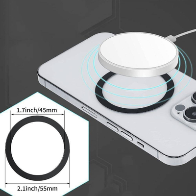 Unazë magnetike universale Tech-Protect Magmat MagSafe, 2 copë, e zezë dhe argjendtë