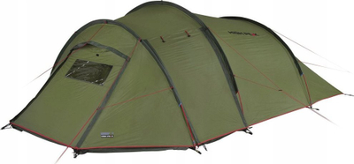 Çadër kampingu High Peak Falcon 4 LW, tunel, 4 persona, jeshile e kuqe