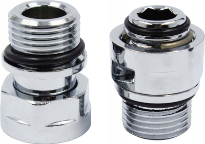 Adapter radiatorësh Vario Term M22 1.5 x 1/2", krom