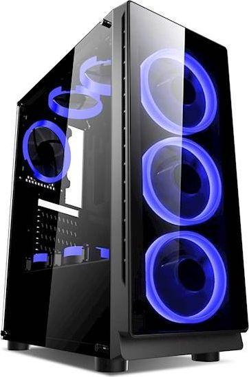 Kuti kompjuteri Bandit BPG3, Midi Tower, xham i temperuar, RGB, e zezë