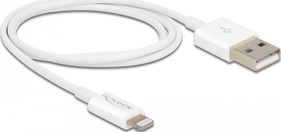 Kabllo USB DeLOCK Lightning, 1 m, për iPhone i bardhë