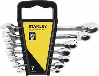 Set çelësash unazorë me rrotull Stanley STMT82842-0, 7 copë, 8-19 mm, argjendtë