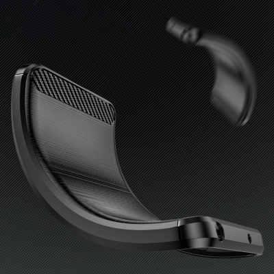 Маска за телефон Carbon Case за Samsung Galaxy M06 5G, флексибилен силикон, ефект на карбон, црна