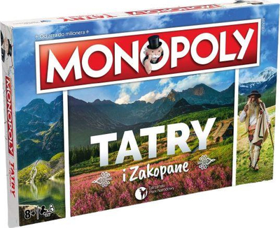 Lojë tavoline Monopoly Tatra Mountains and Zakopane, edicion i veçantë, për familje, shumëngjyrëshe
