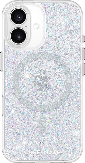 Mbështjellës Case-Mate Twinkle Disco për iPhone 16 Pro Max, MagSafe, me shkëlqim, transparent