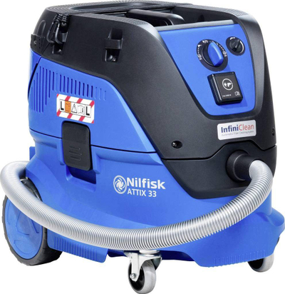 Fshesë industriale Nilfisk ATTIX 33-2L IC, 30 L, 1400 W, blu me të zezë