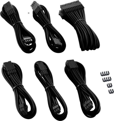 Set kabllosh zgjatues PSU CableMod CM-PCAB-BKIT-NKK-3PK-R, ModMesh, për kompjuter, ngjyrë e zezë