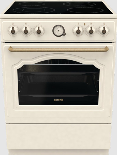 Shporet elektrik Gorenje GECS6B70CL, furrë multifunksionale, Aqua Clean, i bardhë