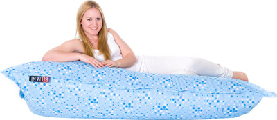 Puf BEANBAG FUZZY, 300L, 140 x 180 cm, blu e hapur