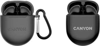 Kufje wireless Canyon TWS-6 CNS-TWS6B, True Wireless, Bluetooth, të zeza