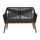 Sofa alumini bambu-look me litar gri 122×60×89 cm (HM5550.01), gri