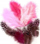 Set pendësh zbukurimi Feathers Marabou &amp; Guinea Fowl, 18 copë, nuanca rozë