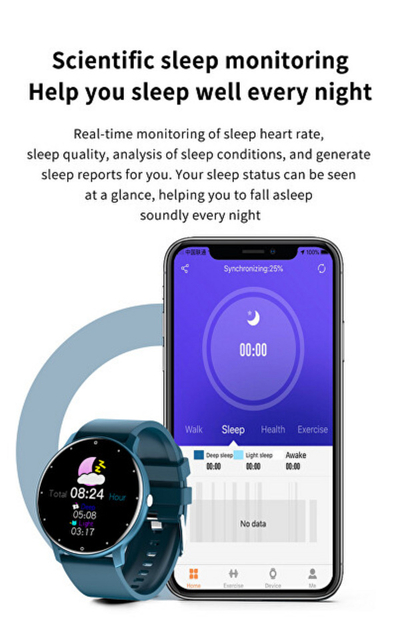 Orë e mençur Wotchi Smartwatch W02B1, e kaltër