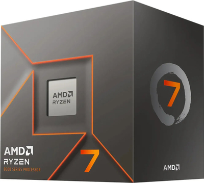 Procesor desktop AMD Ryzen 7 8700F, 8 bërthama 16 fije, 5.0 GHz Max Boost, PCIe 4.0