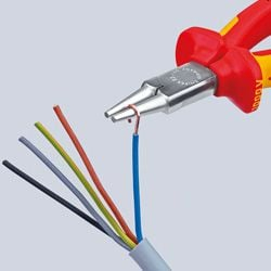 Kllapë rrumbullake Knipex 22 06 160 VDE, 160mm, e kromuar, izolim VDE