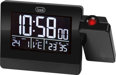 Orë me alarm Trevi EC884 me projektor, e zezë