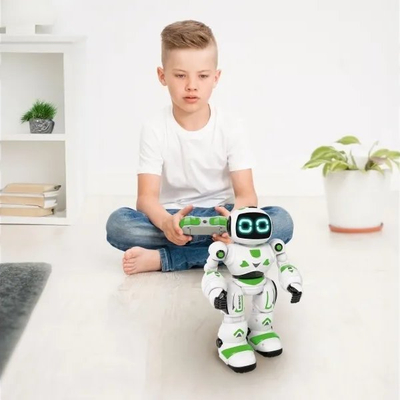 Robot argëtues BIONIC, programues, me telekomandë, me drita LED