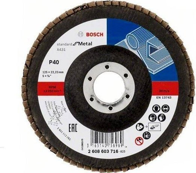 Disk gërryes Bosch X431 Standard for Metal, 125mm, P40