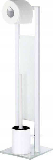 Set banjoje Wenko Rivalta, mbajtëse letre dhe furçë WC, e bardhë