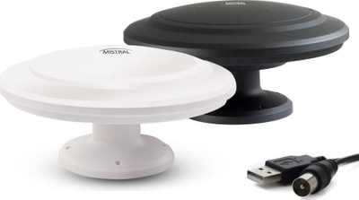 Antena jashtë Mistral MI ANT04, DVB T, me USB, ngjyrë e zezë