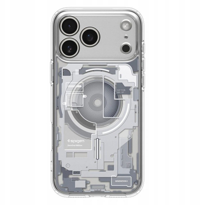 Kapak telefoni Spigen Ultra Hybrid Zero One, për iPhone 17 Pro Max, transparent, i bardhë