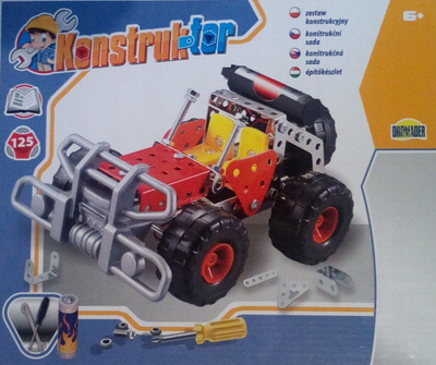 Lodër konstruktore Dragonder Konstruktor 02472, 125 pjesë, me motor me bateri, me shumë ngjyra