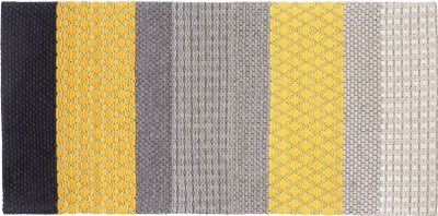 Tapet AKKAYA Wool Area Rug, 80 x 150 cm, lesh poliester, e verdhë me gri
