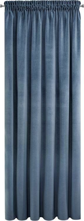 Perde Eurofirany Drape 368076, kadife, 140x270 cm, blu